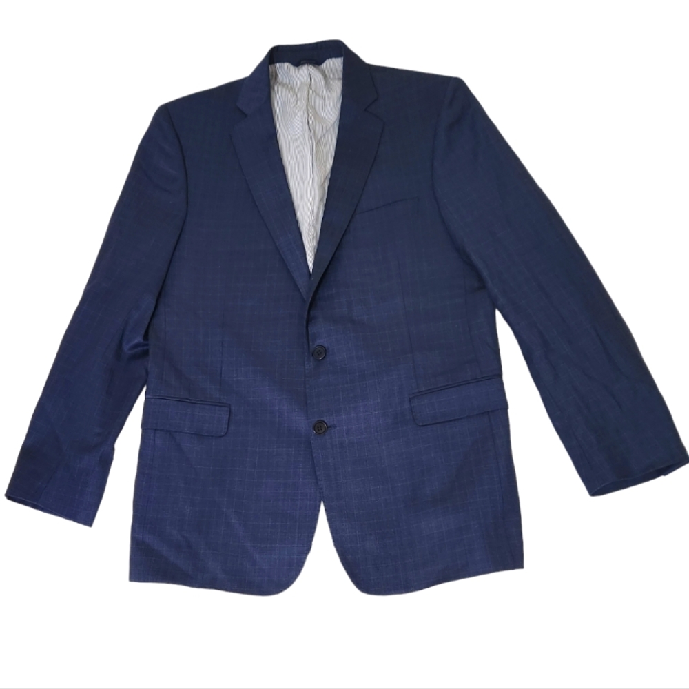 Brooks Brothers Explorer Regent Fit Suit Jacket Blazer Navy Blue Wool Blend 42L